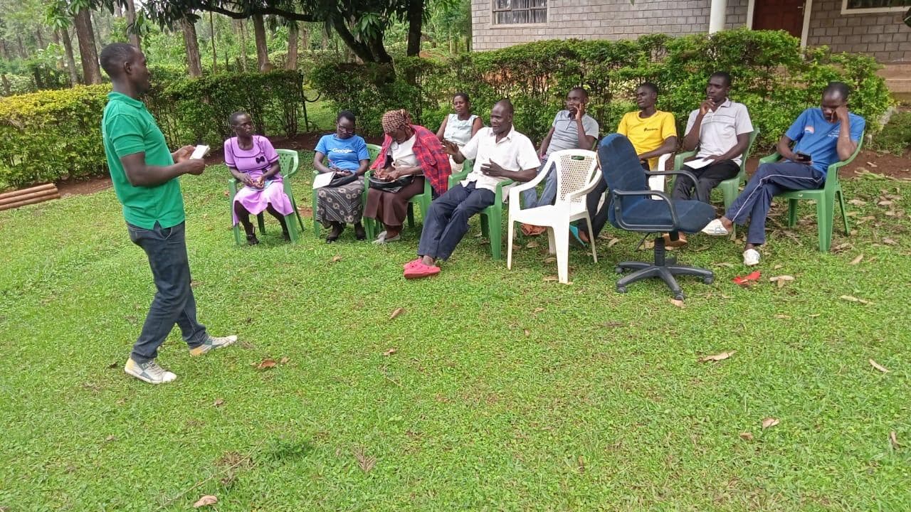 Community farm training session